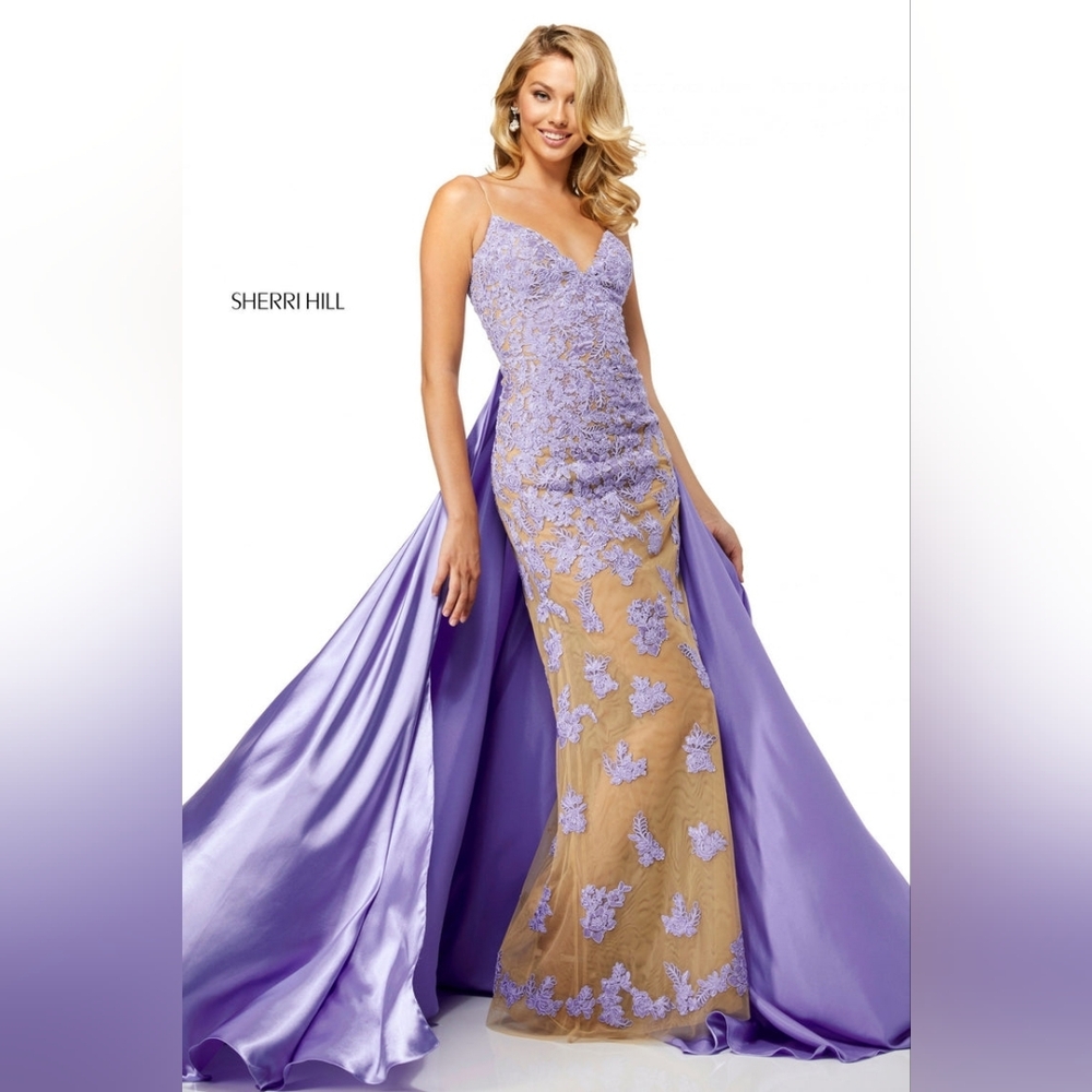 Sherri Hill #52538 Lace Prom Gown,  Size 0 BLACK And Size 6 BLUE